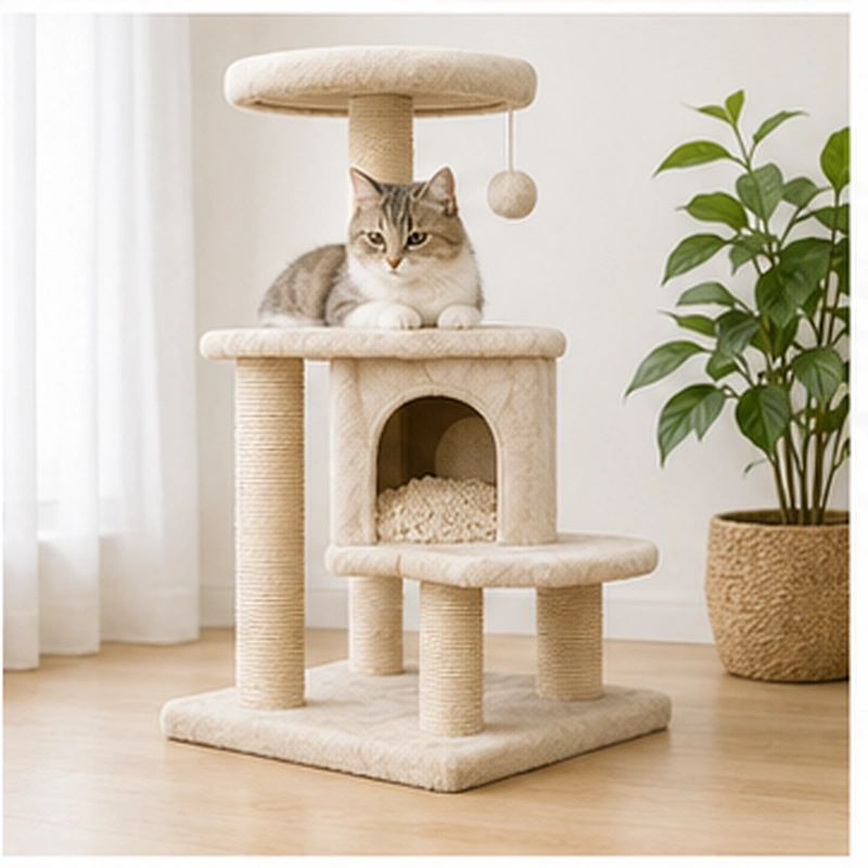 キャットタワーと猫ちゃん